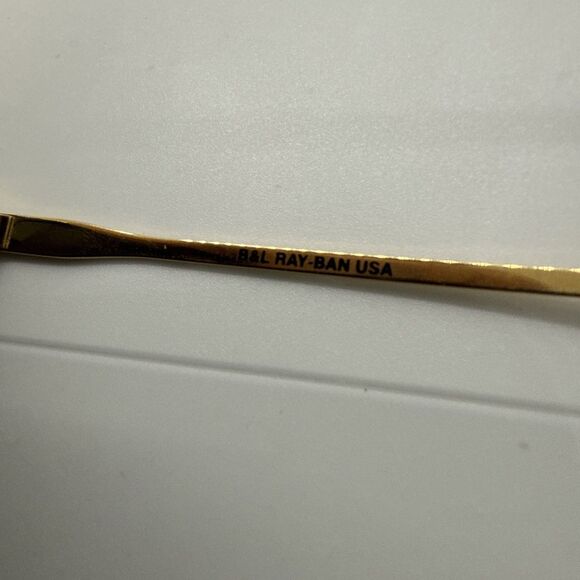 B&L Ray Ban Traditionals W1539 VRAR Black/Gold Arm Frames Only main image 2
